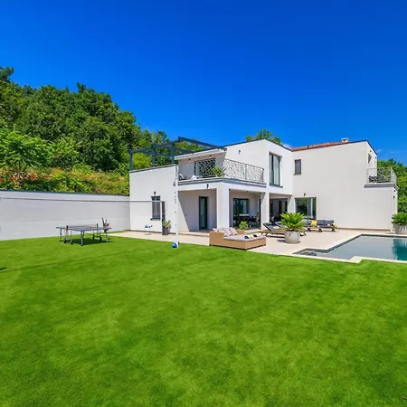 Levant For 10 People Near Opatija With Jacuzzi & Sea View Villa Mošćenička Draga