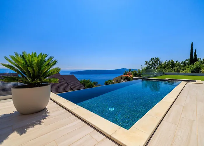 Villa Levant For 10 People Near Opatija With Jacuzzi & Sea View *