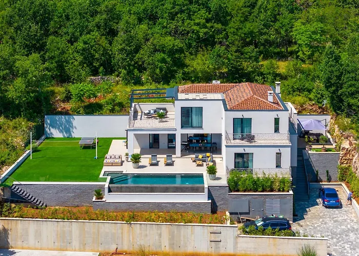 빌라 Levant For 10 People Near Opatija With Jacuzzi & Sea View Mošćenička Draga